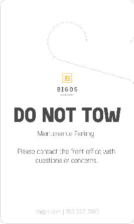 Maintenance "Do Not Tow" Car Hanger